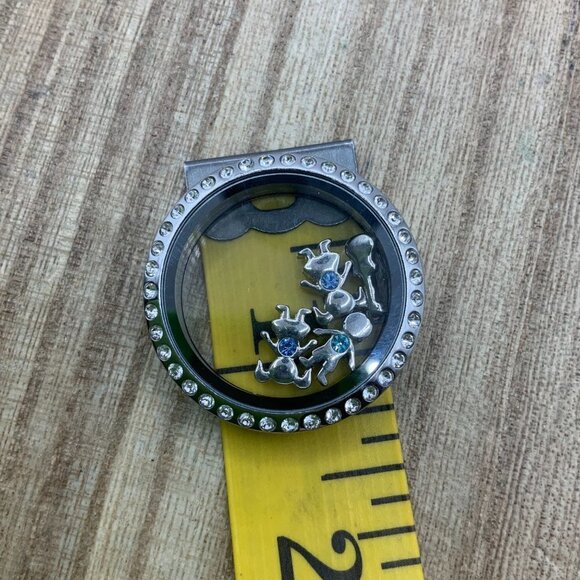 Origami Owl Silver Tone Locket 4 Floating Charms - Picture 4 of 4